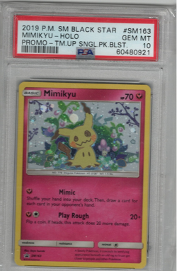Mimikyu SM163 Holo Pokemon Card 2019 Team Up Blister Promo - PSA 10 Gem Mint - Image 1