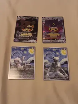 2 Pikachu Pokemon Card Holo GX VSTAR VMAX GX EX Cosplay Art- 2 Van Gogh - Image 1