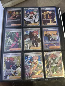 Pokemon Cards Lot SR, SAR Trainers & Energies, In White Flare Binder All NM - Image 1