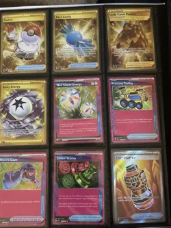 Pokemon Cards Lot SR, SAR Trainers & Energies, In White Flare Binder All NM - Image 4