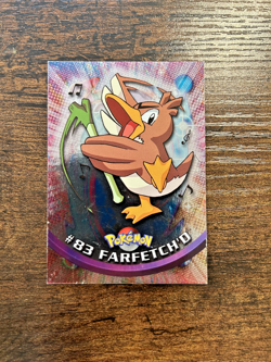 #83 Farfetch'd - Pokemon Topps Silver Holo Card - Blue Logo - Image 1
