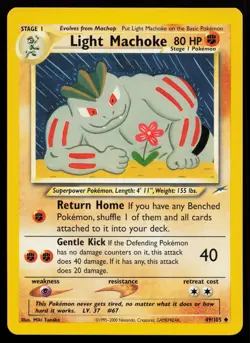 Light Machoke 49/105 Uncommon Neo Destiny Pokemon Card - Image 1