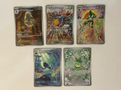 Lot Of 5 Pokemon Scarlett & Violet BLACK BOLT ILLUSTRATION RARE CARDS KARRABLAST - Image 1