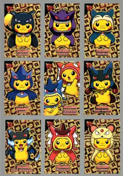 Pikachu Poncho Set Gold Holo Team Rocket Card Database Peru Pokemon Full Set - Image 1