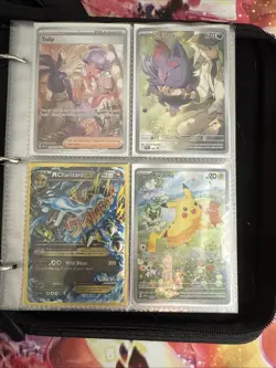 Pokemon TCG Huge Binder Lot Of Over 50 Cards Sir Promos Pikachu Charizard Etc - Image 1