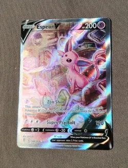 Pokemon Card Espeon V (Alternate Full Art) Evolving Skies 180/203 NM GREAT COND. - Image 3
