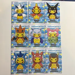 Rare Hearts Holo Pokemon Card Database Christmas Set Poncho Pikachu FULL SET! - Image 1