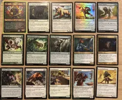 Budget Casual Commander MTG Deck Green White Cat Kin Zar Ojanen, Scion of Efrava - Image 1
