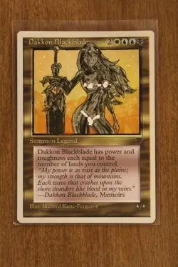 Dakkon Blackblade Altered Art Hand Painted MTG Magic the Gathering Anime Girl - Image 1