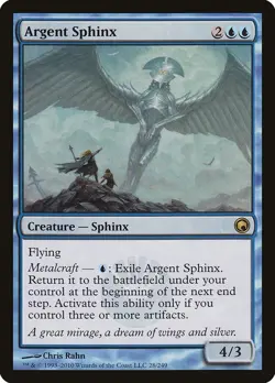 MTG Magic the Gathering 1x NM FOIL Argent Sphinx - Scars of Mirrodin x1 - Image 1