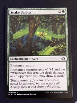 1x Snake Umbra (078) Planechase Anthology LP MTG Magic the Gathering x1 MKE - Image 1