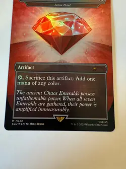 Chaos Emerald (Lotus Petal) Red 7032 Secret Lair Drop Sonic Bonus MTG - Image 3