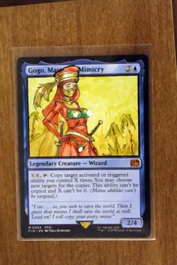 Gogo, Master of Mimicry Altered Art Hand Painted MTG Magic the Gathering Anime - Image 1