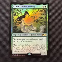 Azusa, Lost but Seeking Core Set 2021 Foil MTG Rare - Image 1
