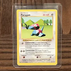 Pokemon TCG Card 1999 Shadowless base set Porygon 39/102 LP - Image 3