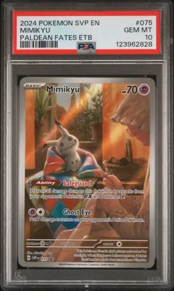 2024 POKEMON SVP EN-SV BLACK STAR PROMO #075 MIMIKYU PSA 10 - Image 1