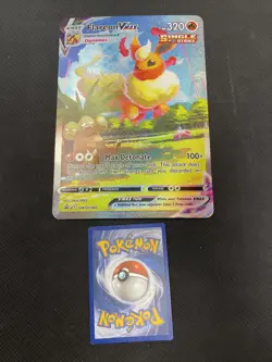Pokemon TCG JUMBO Flareon VMAX Promo SWSH180 Premium Collection Card Ovesized - Image 1