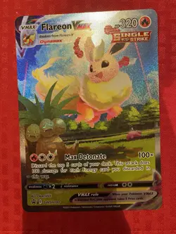 Pokemon TCG JUMBO Flareon VMAX Promo SWSH180 Premium Collection Card 2021 NM - Image 1
