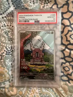 2024 POKEMON PINSIR TWILIGHT MASQUERADE ILLUSTRATION RARE #168 PSA 10 SLAB - Image 1