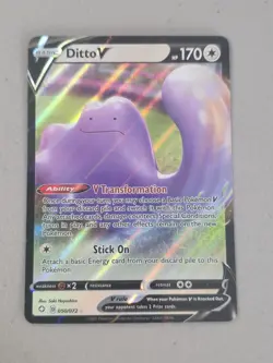 Pokemon TCG Ditto v Shining Fates Holo Ultra Rare Card 050/072 NM Condition - Image 1