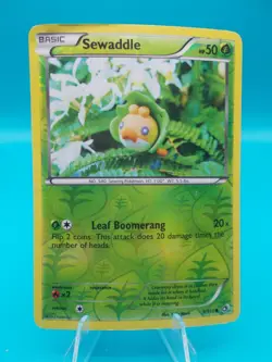 Sewaddle 9/113 Legendary Treasures Pokemon TCG Reverse Holo Moderately Played - Image 1