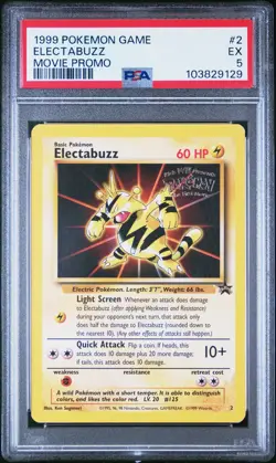 1999 POKEMON GAME MOVIE PROMO #2 ELECTABUZZ PSA 5 - Image 1