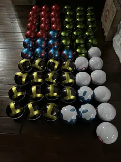 Lot Of 67 Empty Metal Pokemon Poke Ball Tins - Image 1