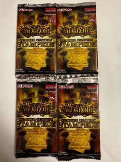 (Lot of 4) Yugioh Rarity Collection Quarter Century Stampede Booster 1st Ed. #5 - Image 1