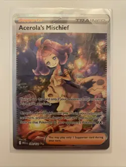 Pokemon TCG Acerola’s Mischief SIR Trainer Card 183/132 Mega Evolutions NM - Image 1