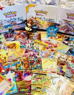 Pokemon Card Lot 100 OFFICIAL TCG Cards + Ultra Rare | VMAX GX EX VSTAR OR V! - Image 1