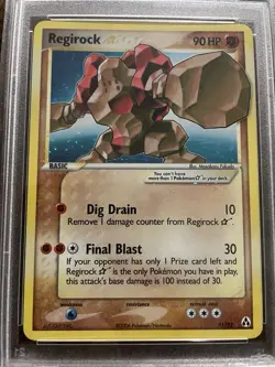 Regirock Gold Star Legend Maker Holo 91/92 PSA 5 Pokemon Card Slab - Image 2