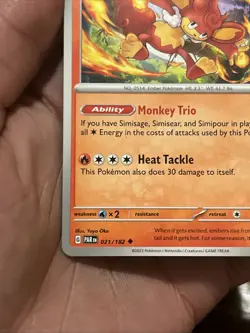 Pokemon TCG Simisear Paradox Rift Reverse Regular Uncommon Card 021/182 - Image 2