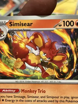 Pokemon TCG Simisear Paradox Rift Reverse Regular Uncommon Card 021/182 - Image 3