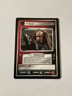 Star Trek CCG Personnel Klingon Kamok Black Boarder Card - Image 1