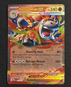 Mega Camerupt EX 022/132 Mega Evolution Holo Rare Pokemon Card NM - Image 1