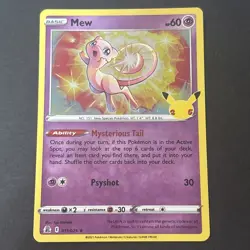 Mew Holo 011/025 Celebrations Pokemon Card 25th Anniversary - 2021 Rare - Image 1
