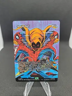 Saw in Half (Borderless) - 21 - NM - Marvel's Spider-Man - MTG - Image 1