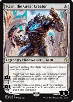 MTG -FOIL KARN, THE GREAT CREATOR - War of the Spark NM - Image 1