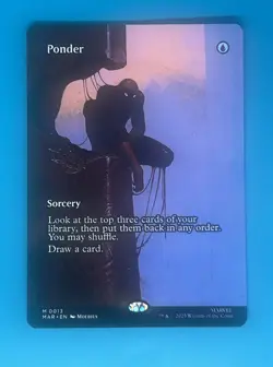 Mtg Ponder BORDERLESS 0013 Spider-Man - Image 1