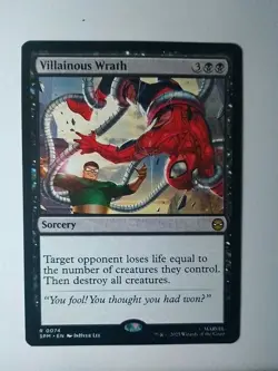Magic the Gathering Spider-Man MTG Villainous Wrath Card #0074 - Image 1