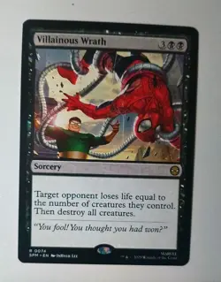 Magic the Gathering Spider-Man MTG Villainous Wrath Card #0074 - Image 2