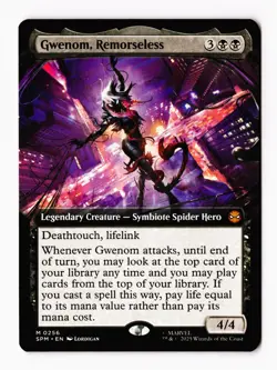 Gwenom, Remorseless (Extended Art) 0256 (M) MTG Marvel's Spider-Man (SPM) - Image 1