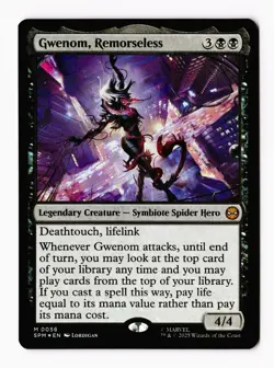 Gwenom, Remorseless (Foil) 0056 (M) MTG Marvel's Spider-Man (SPM) - Image 1