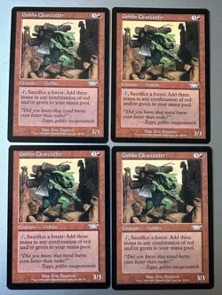4x Goblin Clearcutter (NM) Legions Uncommon LGN Magic the Gathering MTG Playset - Image 1