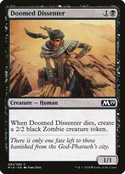 Doomed Dissenter 4x FOIL M19 MTG Core Set 2019 Common MINT black - Image 1