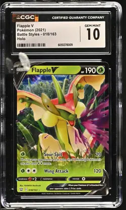 FLAPPLE V Battle Styles Holo Rare #018 CGC 10 Gem Mint Pokemon - Image 1