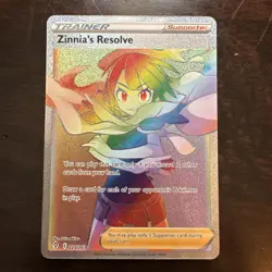 Zinnias Resolve 225/203 Evolving Skies NM Full Art Secret Rainbow Rare Pokemon - Image 1