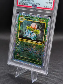 2002 POKEMON LEGENDARY COLLECTION #47 IVYSAUR-REVERSE FOIL PSA 8 - Image 3