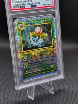 2002 POKEMON LEGENDARY COLLECTION #47 IVYSAUR-REVERSE FOIL PSA 8 - Image 4