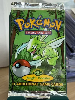 Pokemon Jungle Booster Pack Long Crimp Scyther Art Opened Empty - Image 1